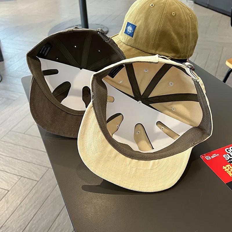 Women's Retro Baseball Hat - Spring & Autumn Soft Top Short Brim, Cloth Label, Niche Street Style Tooling Cap