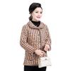 Winter Plaid Cotton-Padded Jacket for Middle-Aged & Elderly Women - Thick, Warm, and Stylish Outerwear