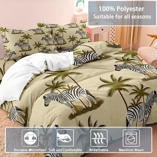 Zebra Duvet Cover Duvet Cover With Zebra Pattern Suitable For Children Boys Girls And Adults Soft Comfortable And Breathable