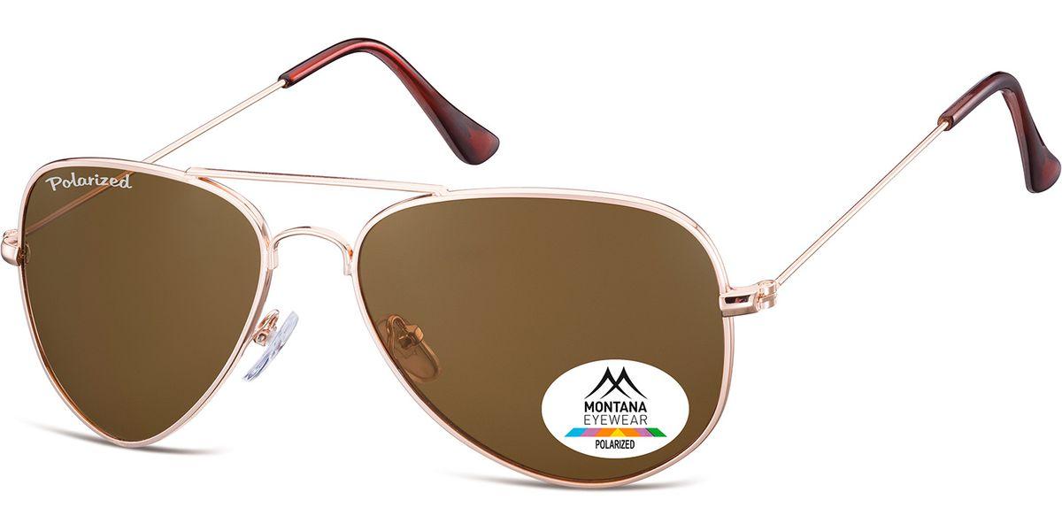 

Сонцезахисні окуляри-авіатори пілоти коричневі поляризовані MONTANA MP94B