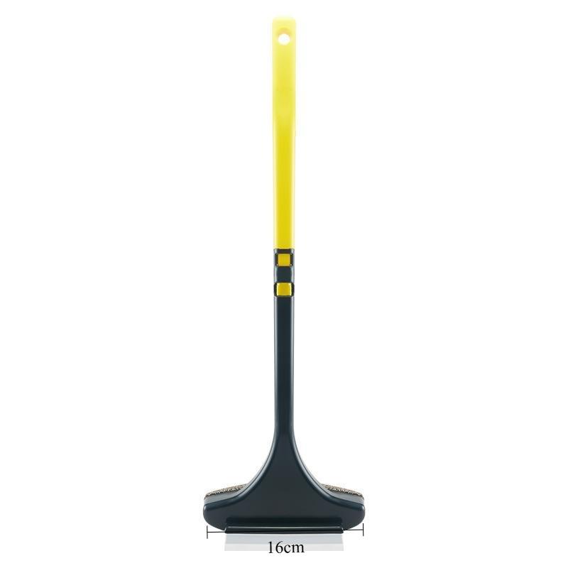 Oboustranný kartáč na okenní síťku s stěrkou a síťkou pro efektivní čištění skla