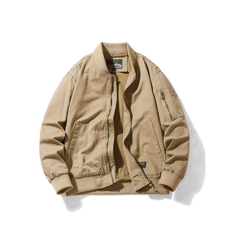 Pure Cotton Jacket Men's Spring and Autumn Loose Large Size Top and Clothing Casual Tooling