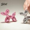 Reflective Mosaic Dog & Dad Maximalist Statue Balloon Disco Ornament for Mom Aesthetic Contemporary Home Ornament Ball Decor Preppy
