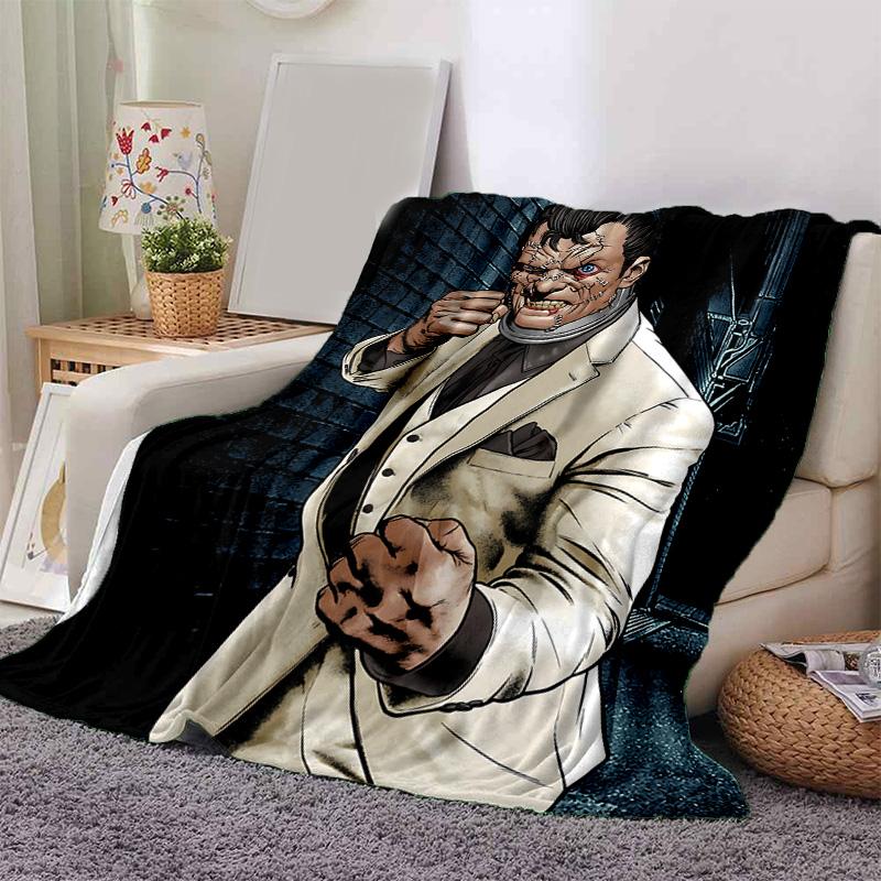 1pc Heroes Chibi Marvel Soft Throw Blanket Flannel All Season Light Weight Living Room/Bedroom Warm Blanket. M731063