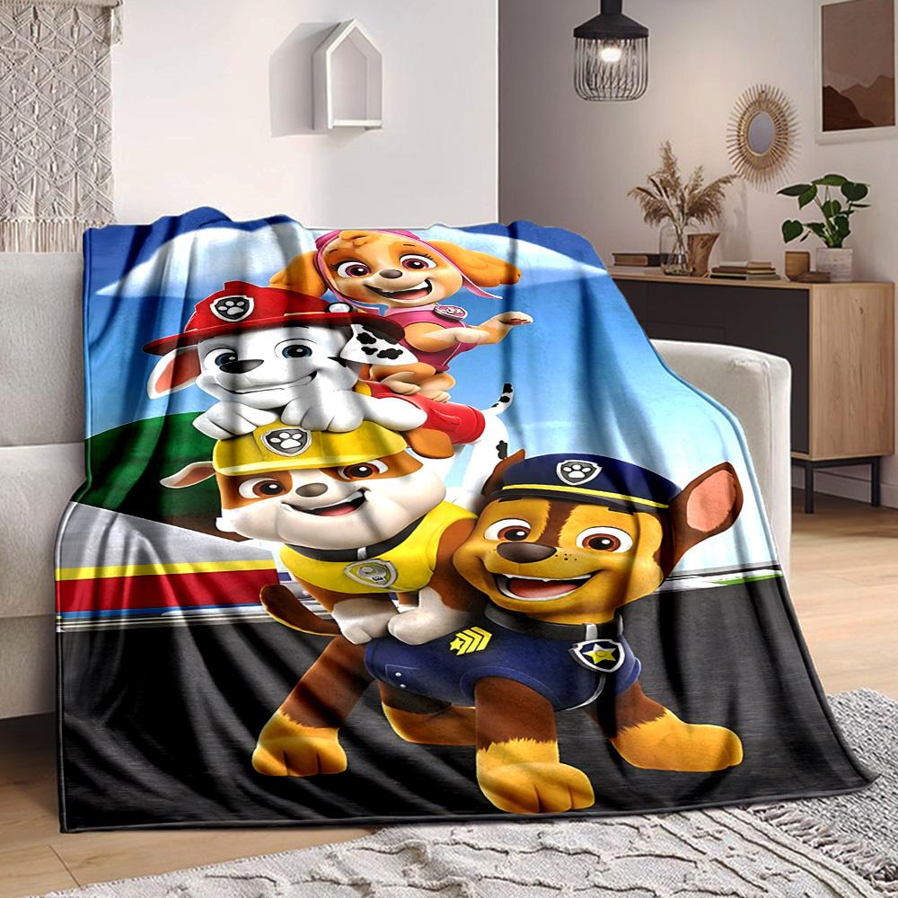 1pc Paw Patrol Soft & Warm Flannel Blanket, Multi-Purpose Throw Blanket for Couch, Sofa, Office, Bed, Camping, Travel 148