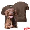 Cute 3D Printing Dog Tshirt For Men Chihuahua Pattern Short Sleeve