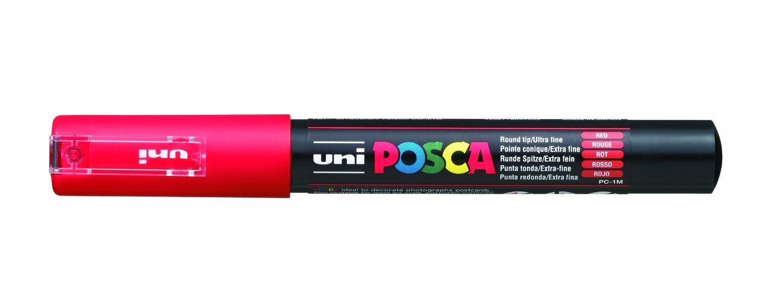 

uni Mitsubishi Pencil Pigment Posca Extra Fine Water-Based Marker, Point, Red, PC1M.15 красный