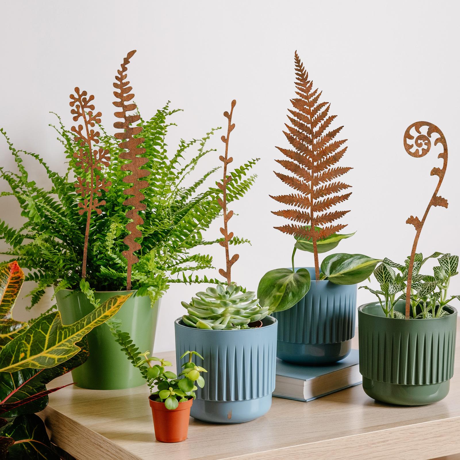 

5 pieces Rusty Fern Leaves Garden Stake Metal Bouquet Rusted Metal Plant Stake Outdoor Garden Art Home and Garden Decor Ornament China Mainland