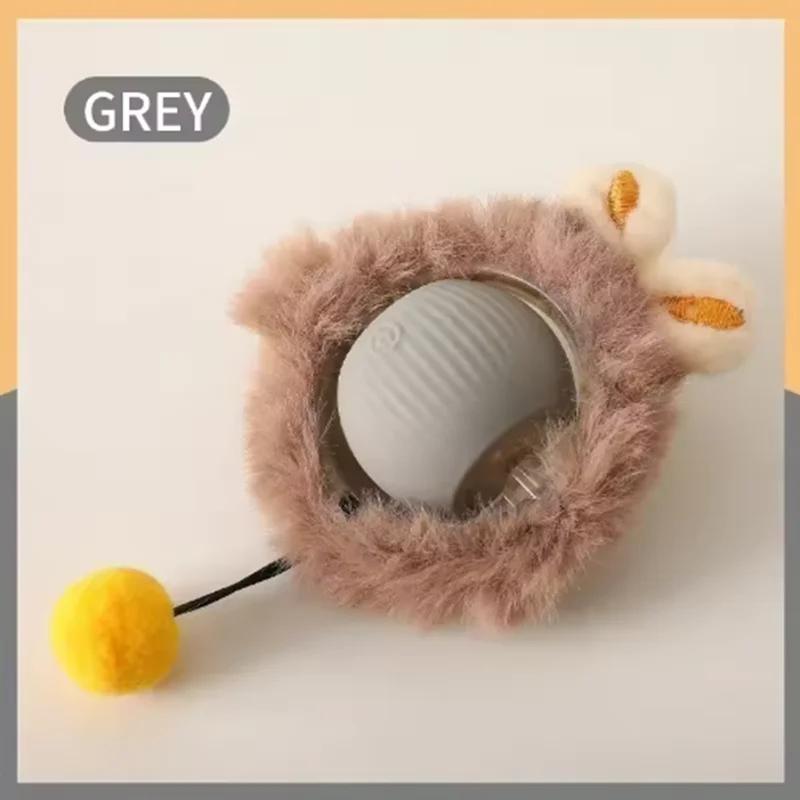 Smart Automatic Cat Toy Ball Electric Interactive Pet Teasing Ball USB Rechargeable with Tail