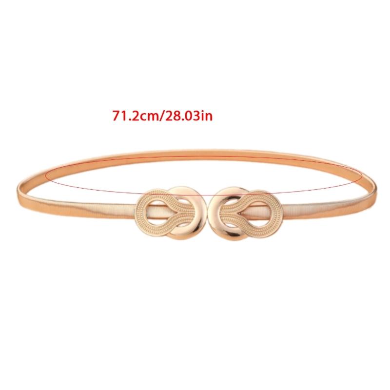 Elegant Adjustable Gold Chain Belt For Dresses Women’s Fashion Accessory Slim Metal Waistband