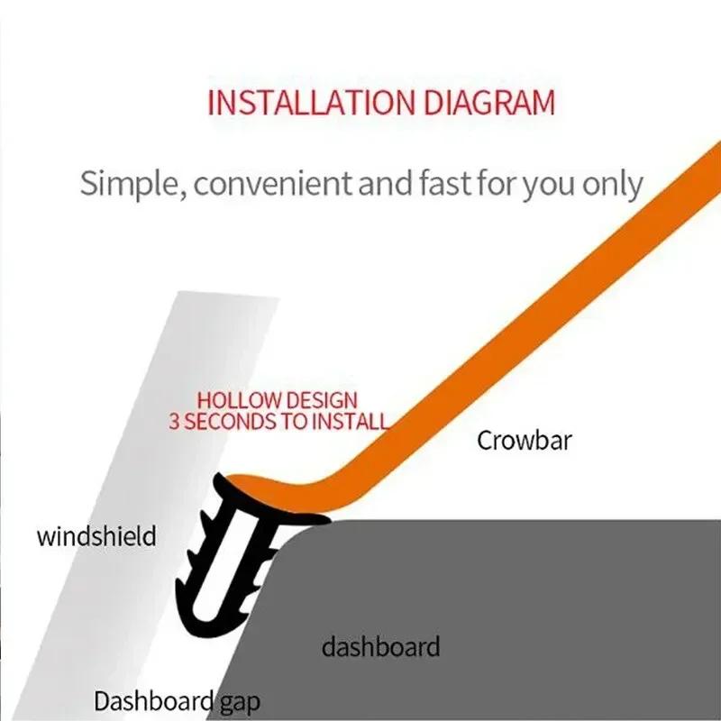Universal Car Dashboard Sealing Strip - Soundproof Rubber Strip for Noise Reduction Accessory Sticker