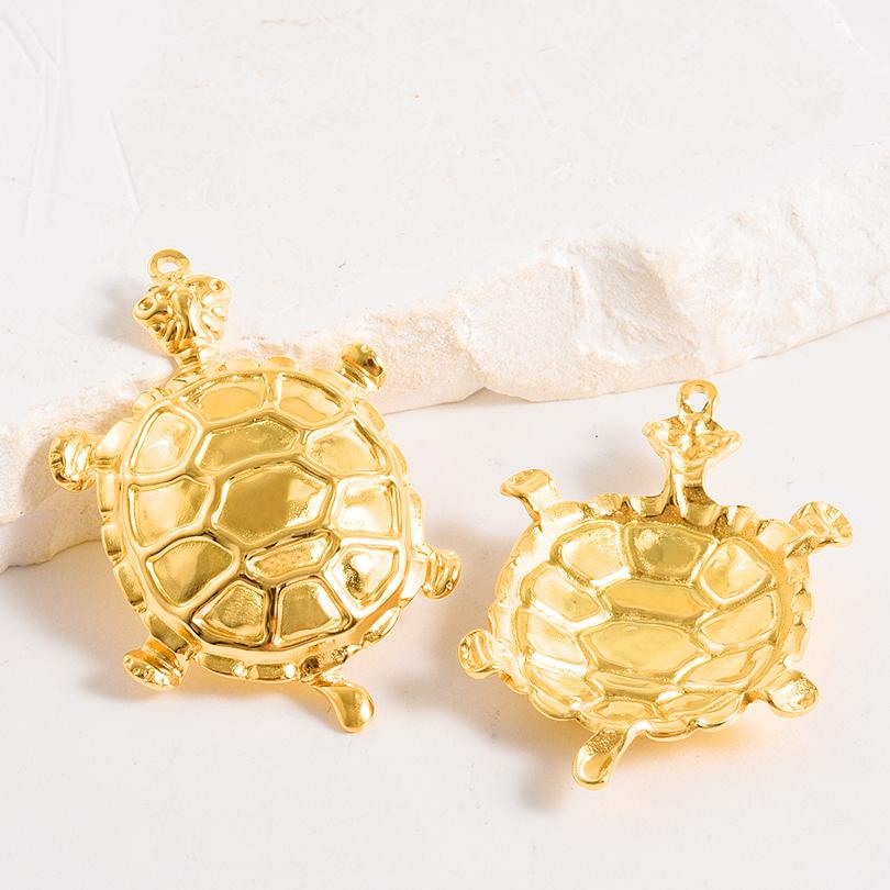 5pcs No Tarnish PVD Sea Animal Charm Lobster Turtle Conch Shell Stainless Steel Pendants For Jewelry Making Keychain DIY Pendant