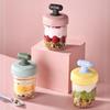 High Value Transparent Glass Oat Cup With Lid And Spoon Good Sealing With Scale Multicolor Optional Breakfast Cup