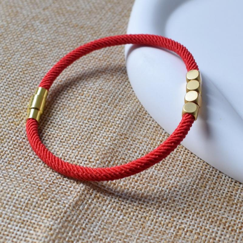 Nouveaux Bracelets Chaîne Corde Milan pour Femmes Hommes Breloque Perle Transfert Bracelet Couple Boucle Magnétique de Luxe Bijoux Cadeau Vente en Gros