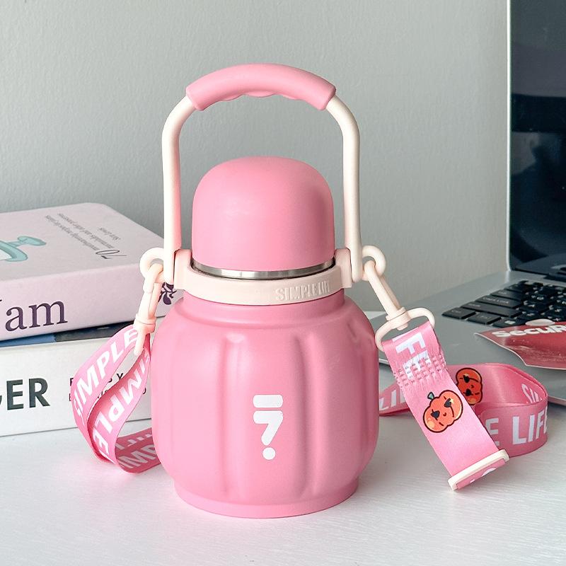 New popular pumpkin cup large-bellied portable insulated cup mini cute large-capacity insulated cup large-bellied cup