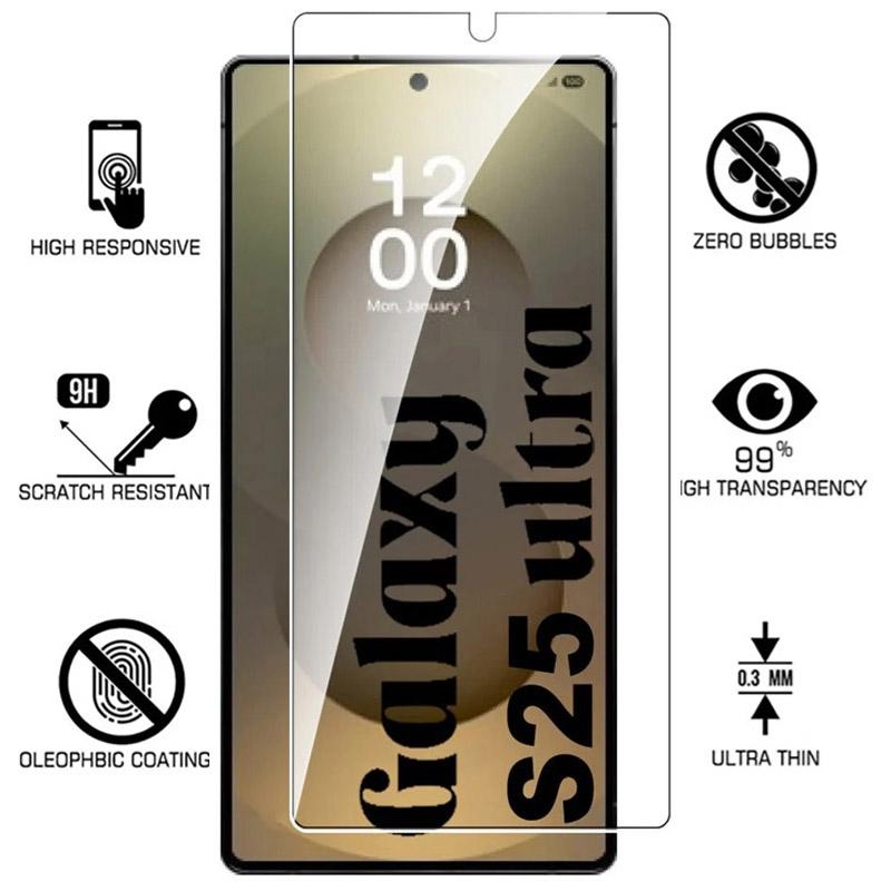 3PCS Tempered Glass for Samsung Galaxy S25 Ultra S24 Ultra S25Plus Fingerprint Unlock Screen Protector S25Ultra Protective Glass