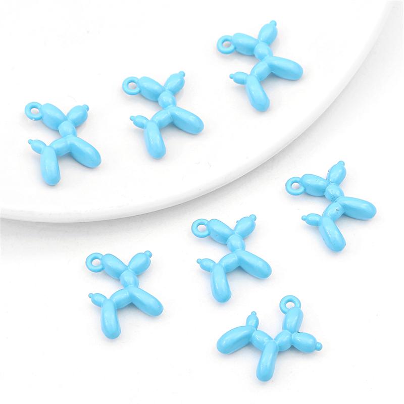 4-10Pcs Alloy Drop Oil Enamel Puppy Dog Charms Pendant Beads for DIY Jewelry Making