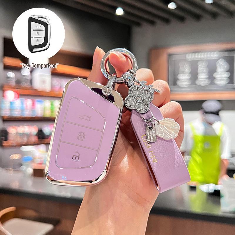 JAC Car Key Cover for Jiayue A5, X4, X7, iC5, iEVS4/7S/T8, Ruifeng S4/S7/M6.