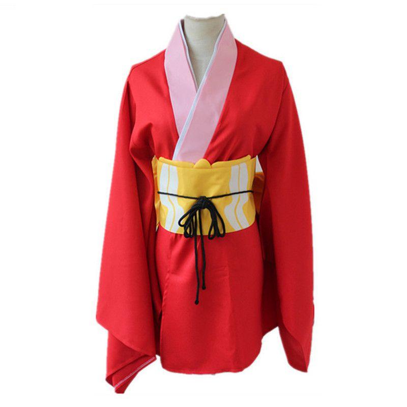 Gintama Kagura Anime Kimono Suit Cosplay Perform Costume Outfit Fullset Dress