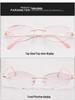 Women's Rimless Rhinestone Eyeglass Frames with Irregular Lenses - Anti-Blue Light & Myopia Reading Glasses