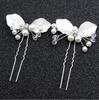 New 3PCS Flower Hairpin Bride Headdress For Women Pearl Mesh U-shaoped Hair Clips Fashion Girls Wedding Hair Accessories Jewelry