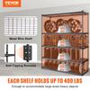 Storage Shelving Unit, 5-Tier Adjustable, 2000 Lbs Capacity, Heavy Duty Garage Shelves Metal Organizer Wire Rack, Black, 60" L X 24" W X 78" H for