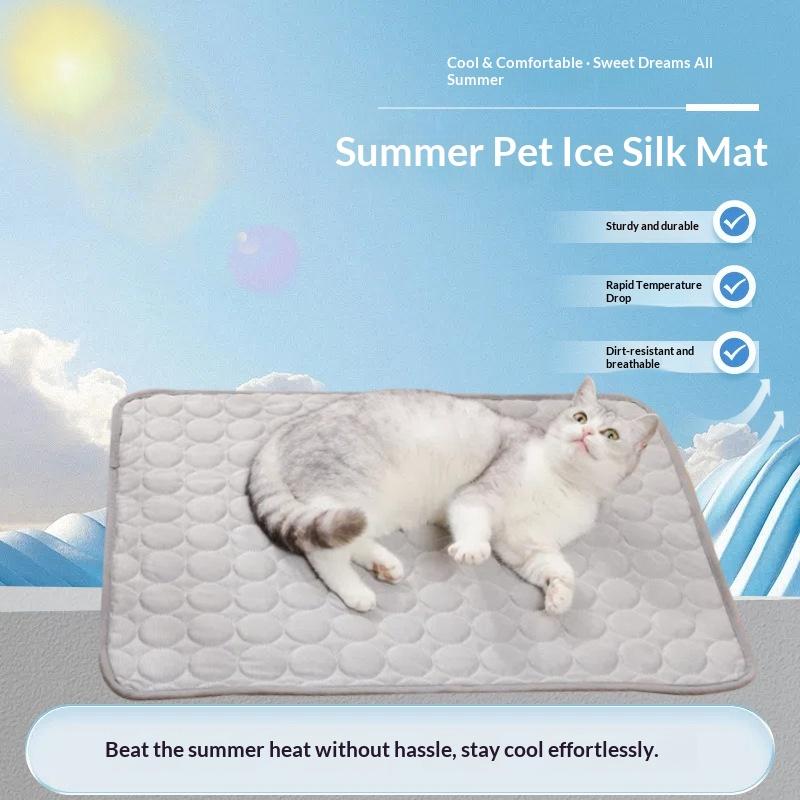 Cooling Dog Mat Cold Summer Pet Bed for Small Extra Large Dogs Cat Blanket Pet Accessories for Kitten Puppies
