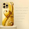 Minimally designed love plated glass phone case suitable for iPhone 17, 16, 15, 14, 13, 12, 11Pro/Max/Plus shockproof back cover