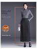 High-Waisted Wool Midi Skirt with Slit – 2025 Winter Style