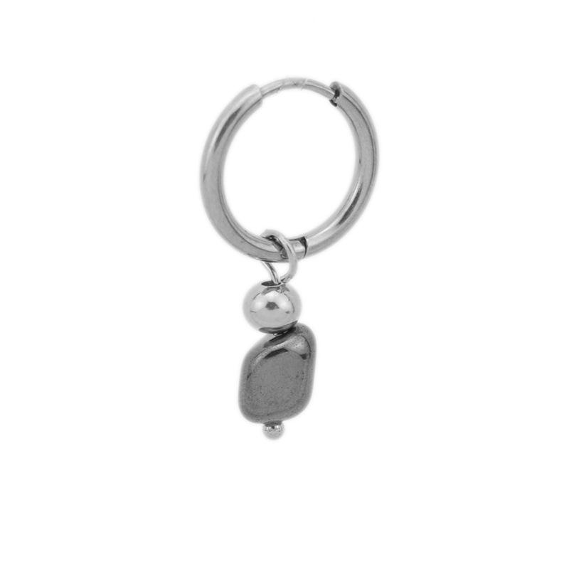 

Новые серьги с черным желчным камнем, клипсы для ушей, индивидуальность, ниша, легкая роскошь, модные серьги для мужчин и женщин Ins, серьги из титановой стали