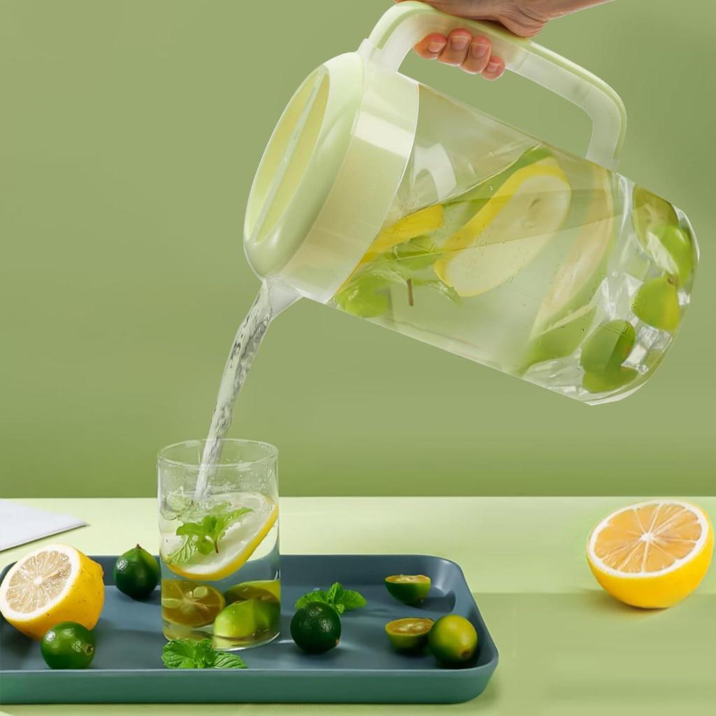 Clear Plastic Heat-Resistant Large Capacity Water Kettle with Filtered Lid for Beverages