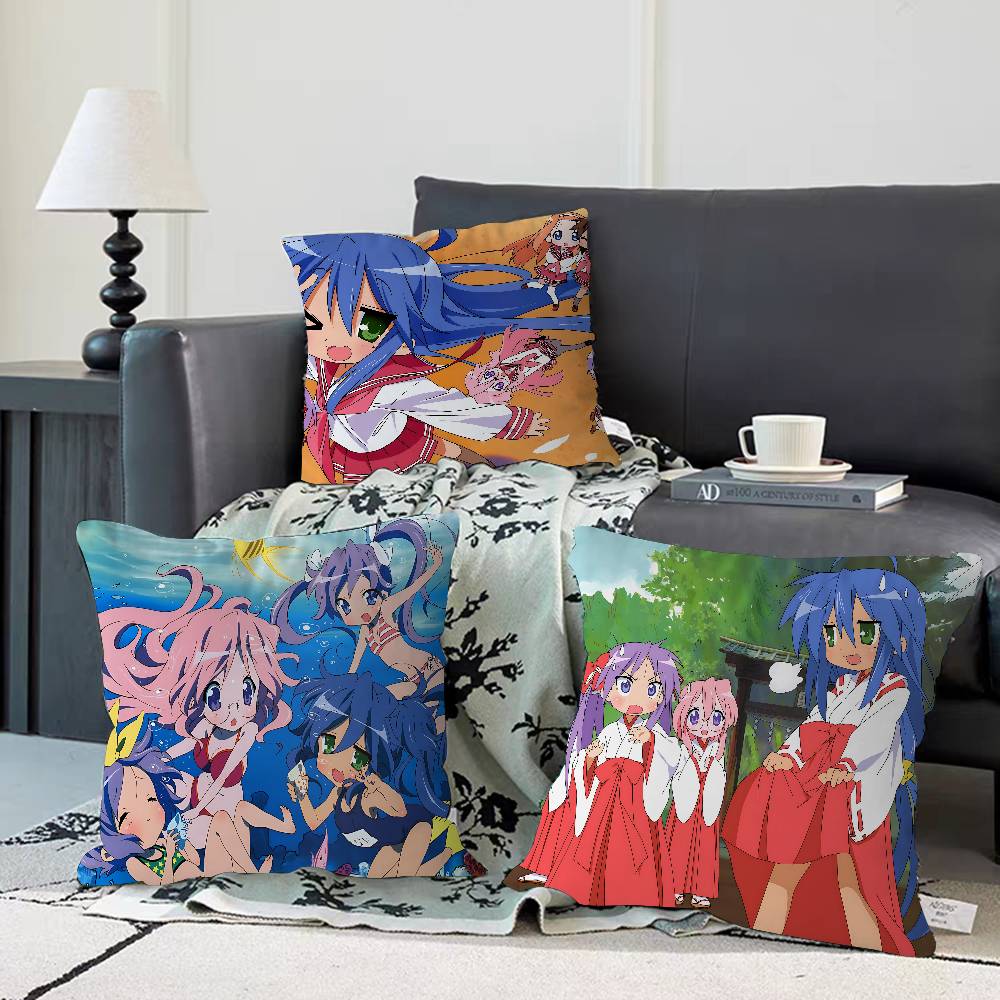H-hiiragi K-kagami Cushion Cover Pillow Cover Decor Pillowcase Printed Cushion Case For Couch