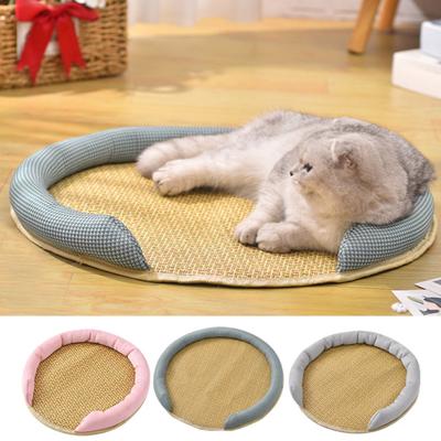 Cat Bed Wear-Resistant Soft Breathable Round Summer Pet Cat Sleeping Bed Cushion Pet Supplies