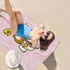 Kawaii Rilakkuma Bär Mikrofaser Decke Schnelltrocknende Strandtücher Übergröße Druck Super Saugfähige Pooltuch Decke