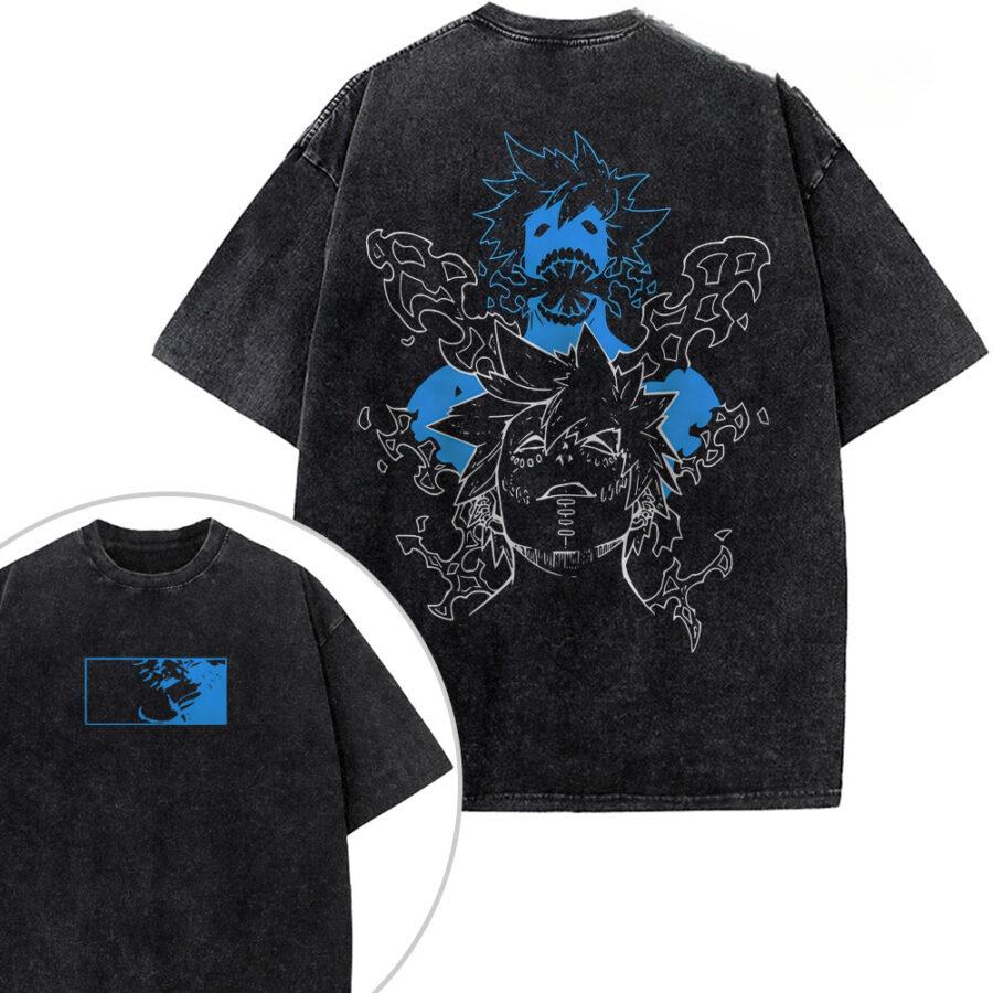 Tokoyami Fumikage My Hero Academia Graphic T Shirt Men Women Cotton Tshirts Vintage Washed Tee Harajuku Male Oversized T-shirt