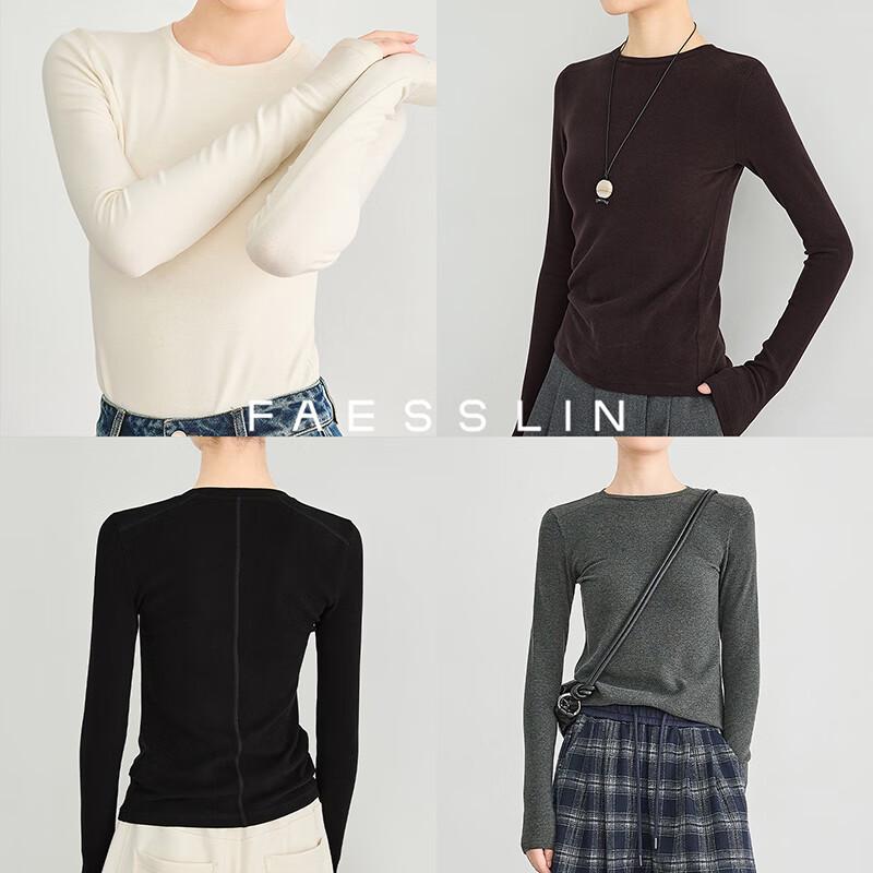 

FAESSLIN Women s Soft Slim-Fit Long-Sleeve Knit Top XL