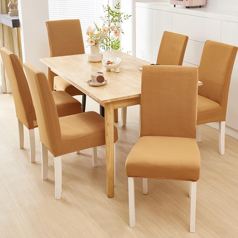 Elastischer Stuhlbezug Einteilig Schmutzabweisender Hockerbezug Hotel Zuhause Esszimmerstuhlbezug Stuhlbezug Milchseide Einfarbig