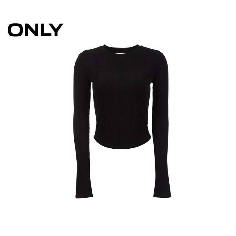 ONLY Women's Ribbed Seam Long Sleeve T-Shirt