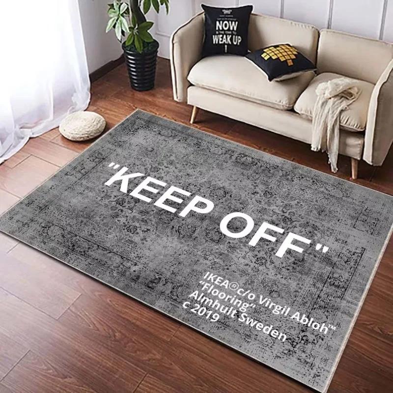 “keep Off' Carpet Luxury Decor Rugs Living Room Home Leisure Area Anti-slip Rug Bedside Soft Foot Mats Indoor Extrance Doormat