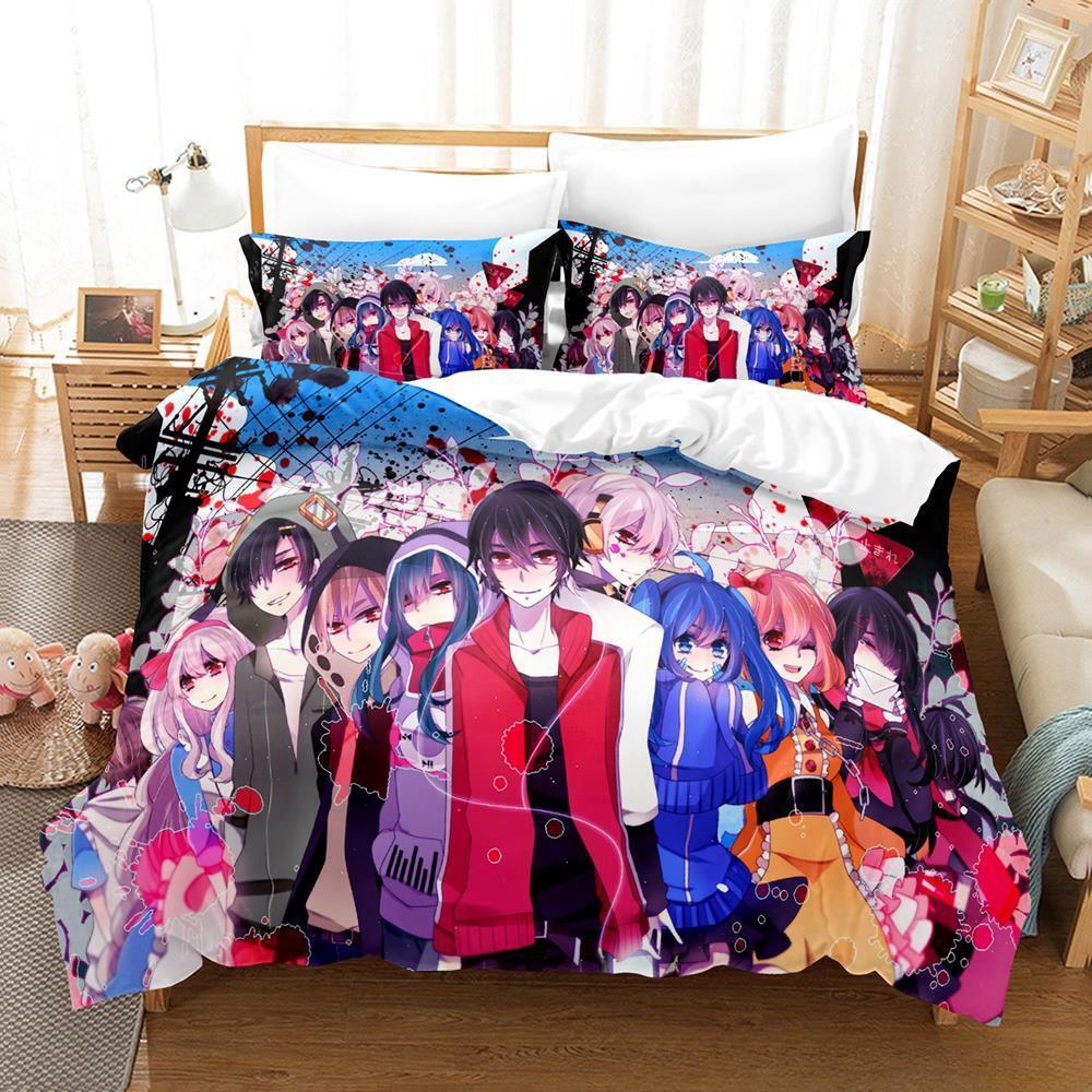 Fashion 3d Print Anime Kagerou Project Bedding Set Single Twin Full Queen King Size Bed Set Adult Kid Bedroom Duvet Cover Sets