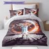 Messi Stella del Calcio Argentino Stampa Artistica Cosmica Set Copripiumino 3 Pezzi Set Biancheria da Letto Sportiva Calcio Camera da Letto Decorazione Casa Senza Imbottitura Cuscino Piumino