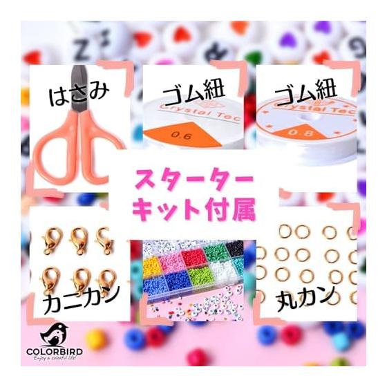 COLORBIRD Alphabet Bead Set 3850 Pieces Heart Accessory Kit Necklace Bracelet with Storage Case [6+]