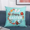 Kissenbezug mit Aufschrift „Frohe Ostern“, niedlicher Hase und Ei-Druck, für Wohnzimmer, Sofa, Kissenbezug
