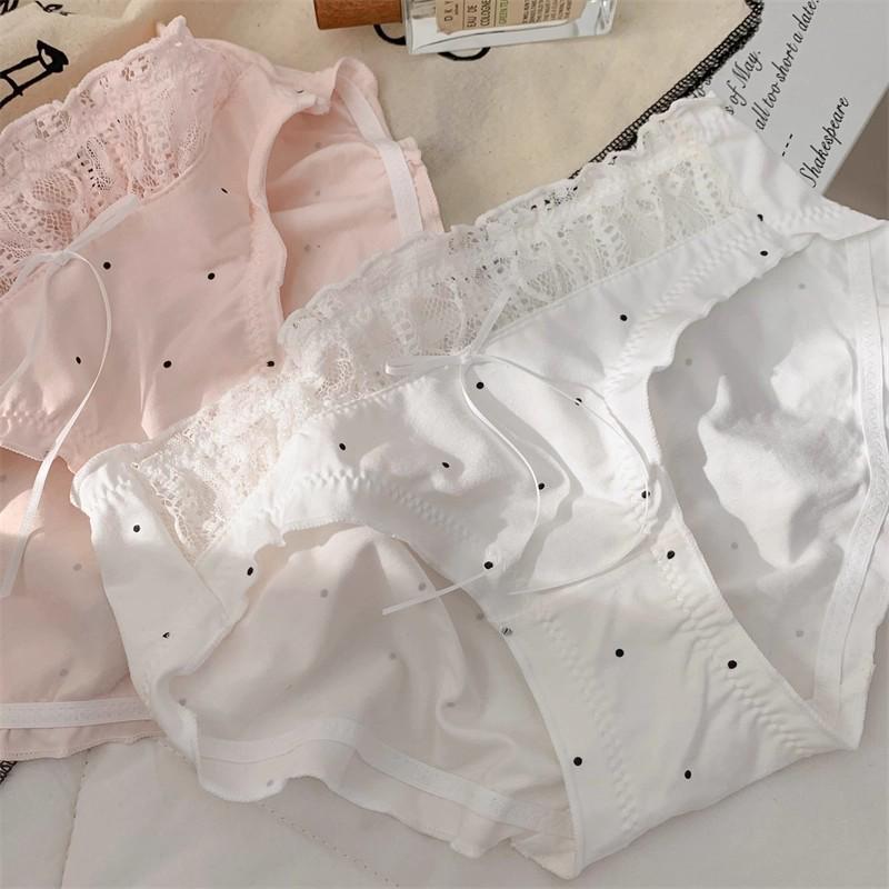 Cloud Man Rose: Women's Cute Lace Mid-Waist Panties with Cotton Crotch - 2025 Edition