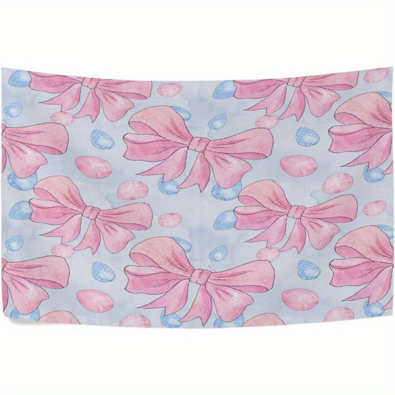 

Очаровательные Розовые Банты Акварельный Гобелен Идеально для Уютного Уникального Девичьего Игривого Домашнего Декора с Художественным Шармом 74x94cm(29x37in)