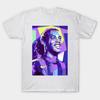Men Black Print T-shirt Ronaldinho Pop Art No-Cut Transfer Paper Print Cotton Tshirt