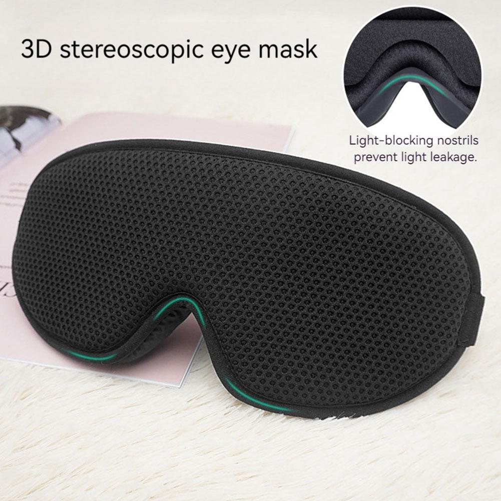Breathable Memory Foam Night Masks Soft Eye Mask with Adjustable Elastic Strap Eye Cover Patch Blackout for Men Women Sleeping
