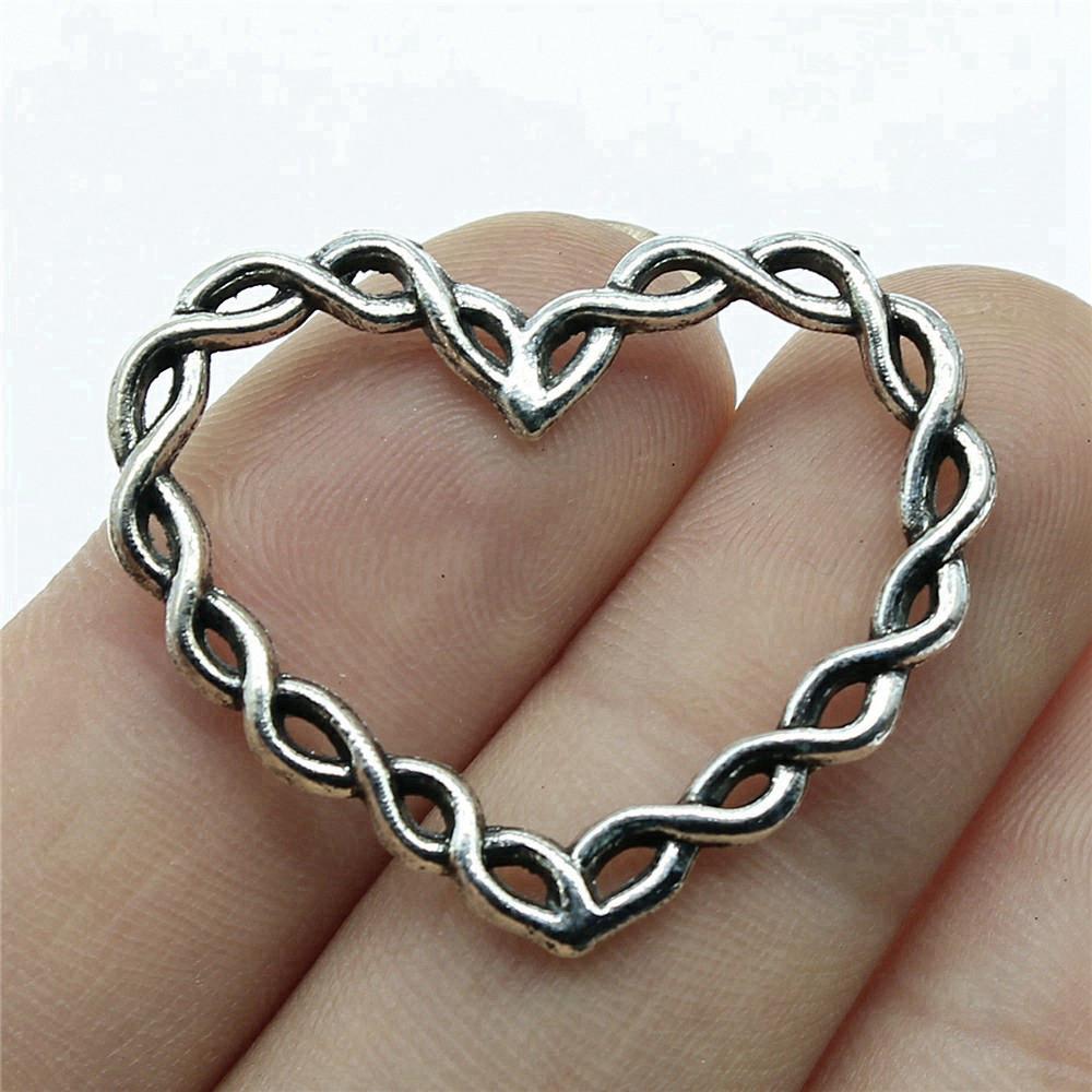 Heart Connectors Love Symbol Antique Bronze Zinc Alloy Jewelry Making DIY Jewelry Making Style Pendant Connectors