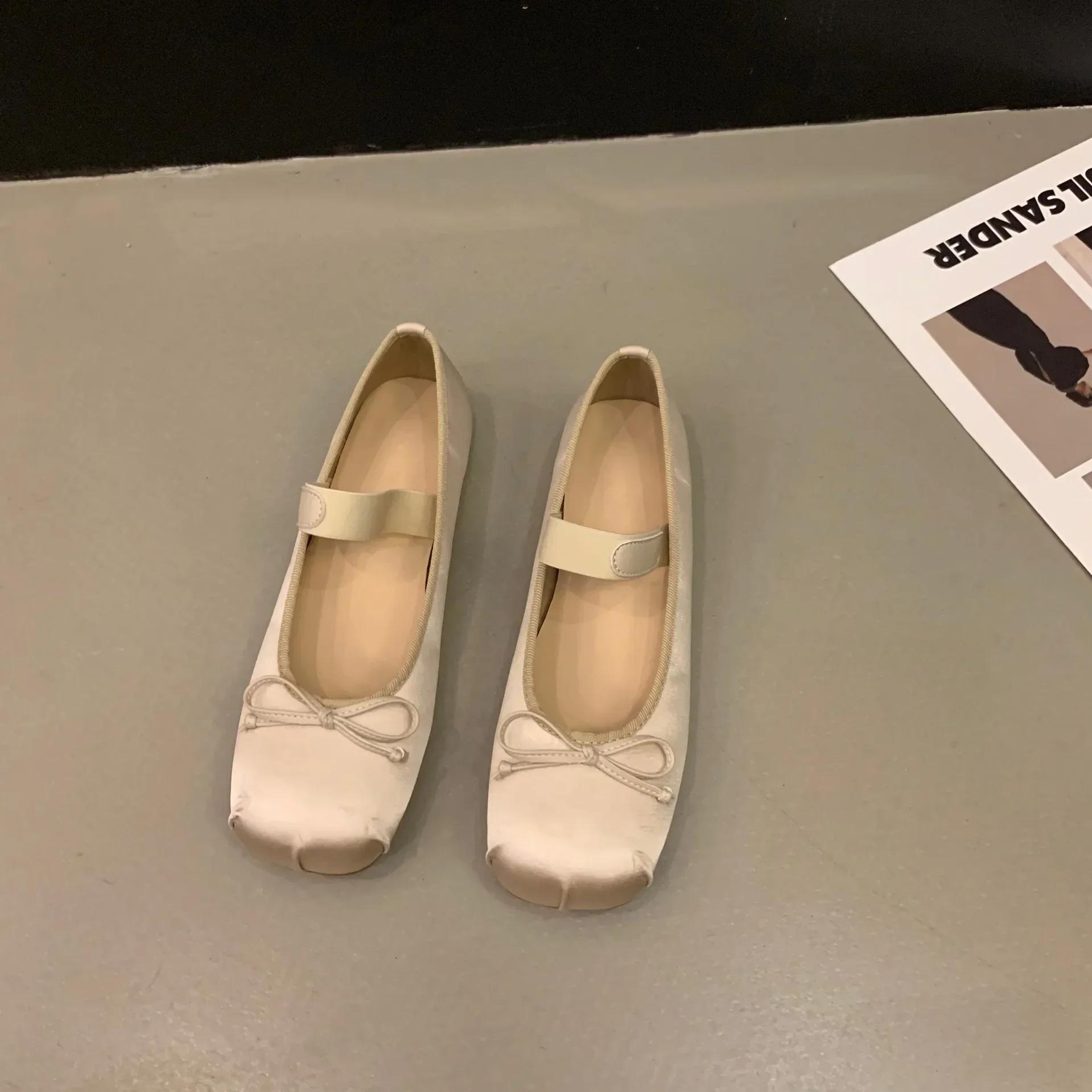 

модные женские балетки модные классические шелковые балетки женские весенние винтажные атласные серебристые туфли Мэри Джейн женские элегантные туфли ко Дню святого Валентина 35 абрикосовый