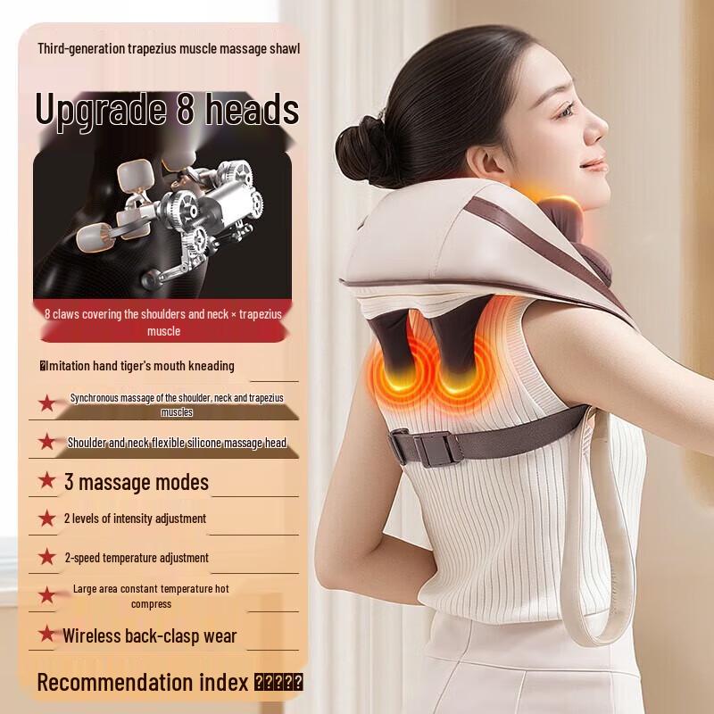Aux Flexible Silicone Back & Shoulder Kneading Massager